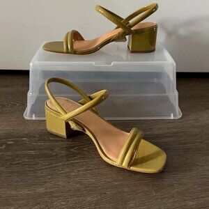 Bill Blass Anthropologie Meri Slingback Heels: Chartreuse Size 8